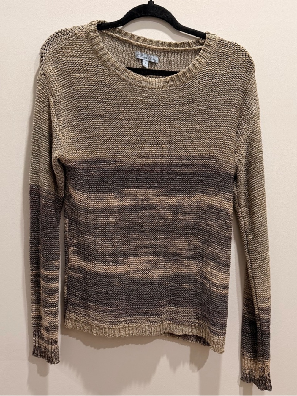 Olivia Sky Beige Ombre Knit Sweater - Women